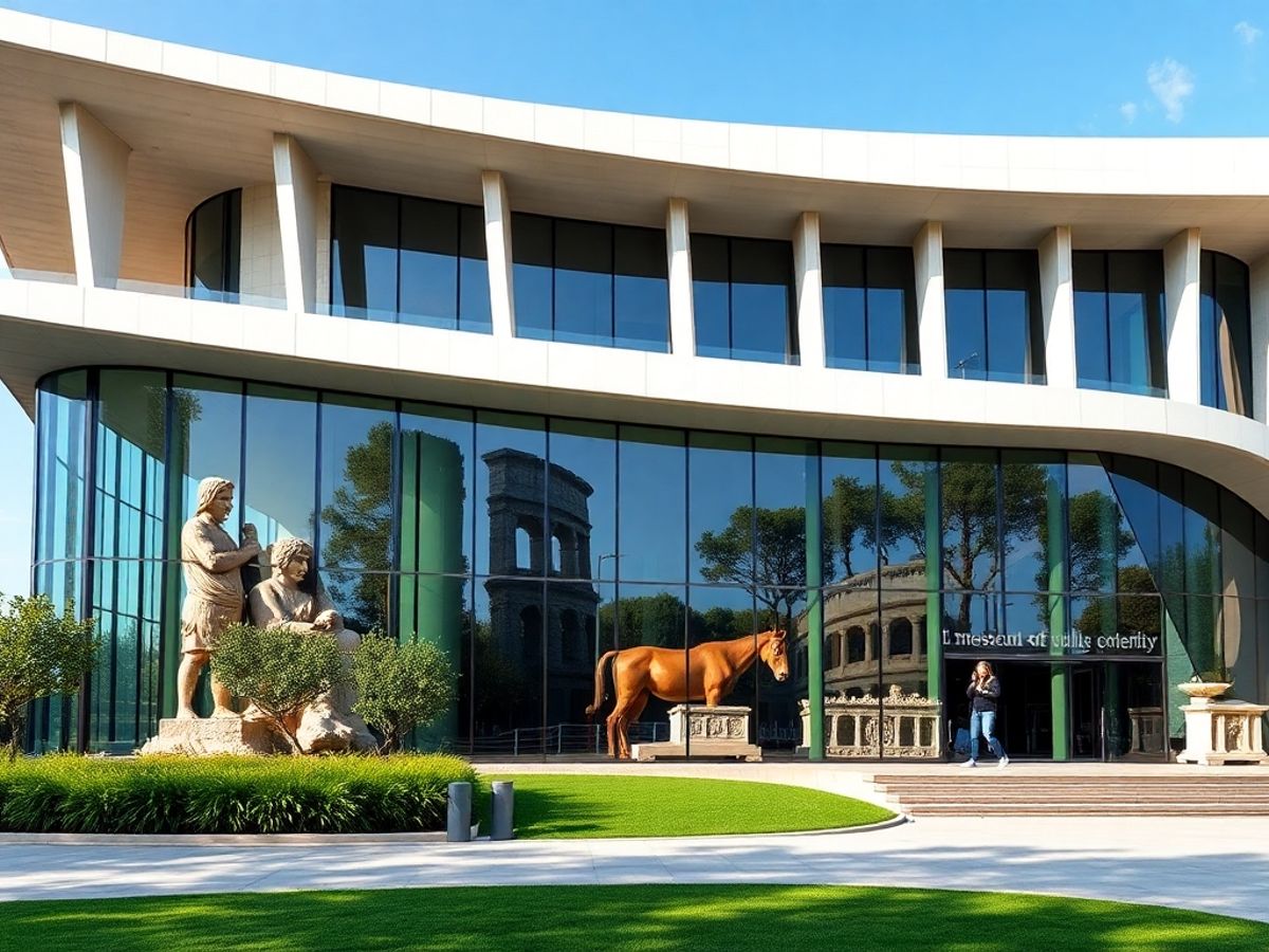 Exterior view of the Museum of Romanity in Nîmes.