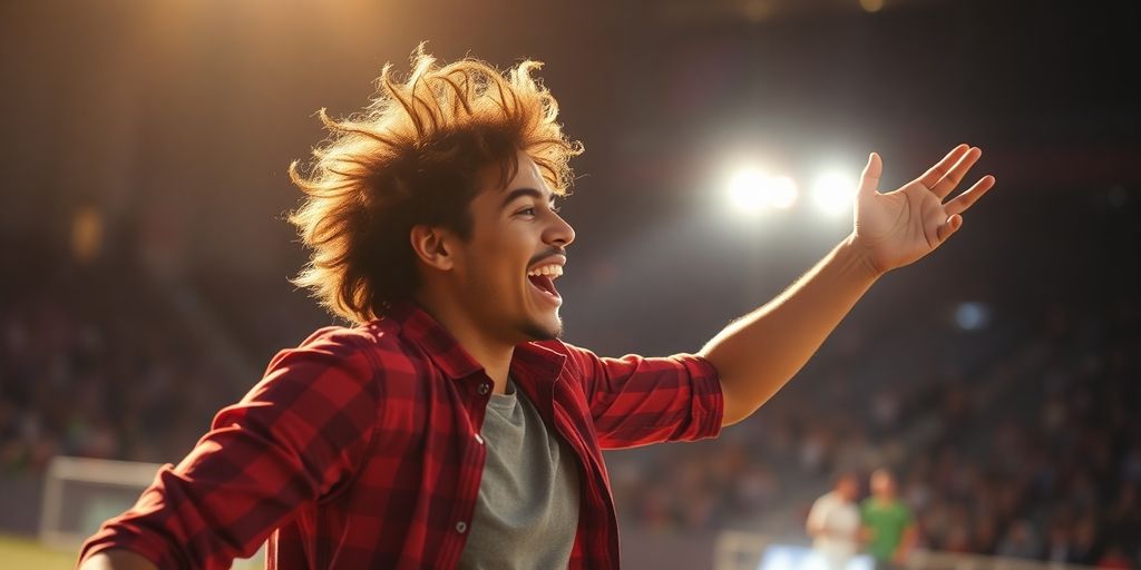 Person igniting a spark of energy in another.