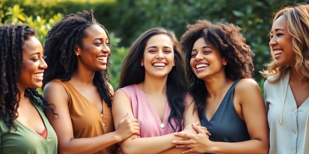 Woman smiling, radiating confidence and positive energy.