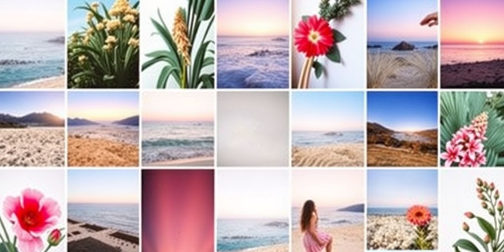 Imagem de um feed do Instagram harmonioso e organizado.