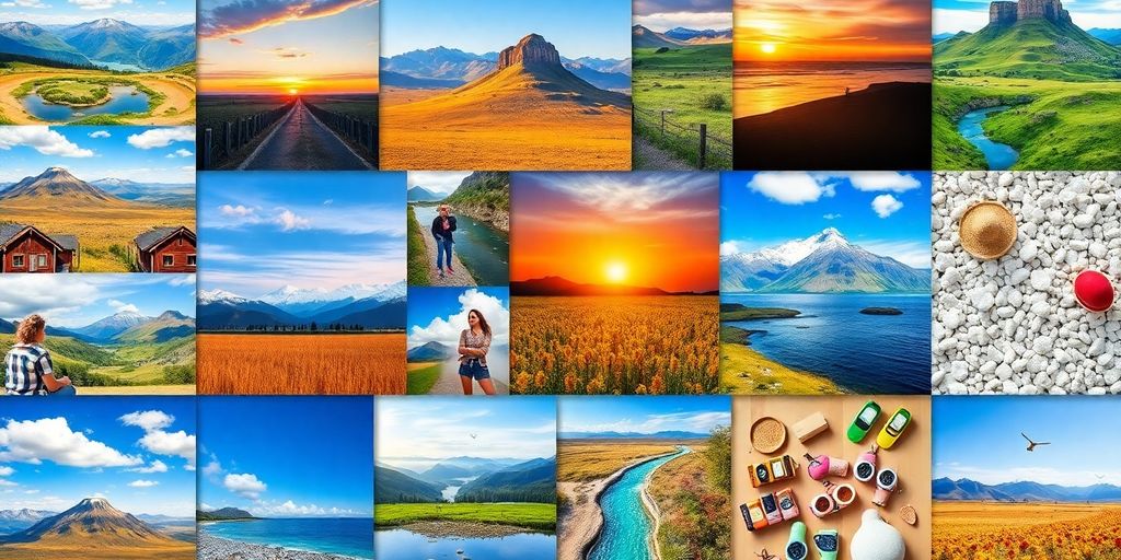 A collage of diverse stock photography images.