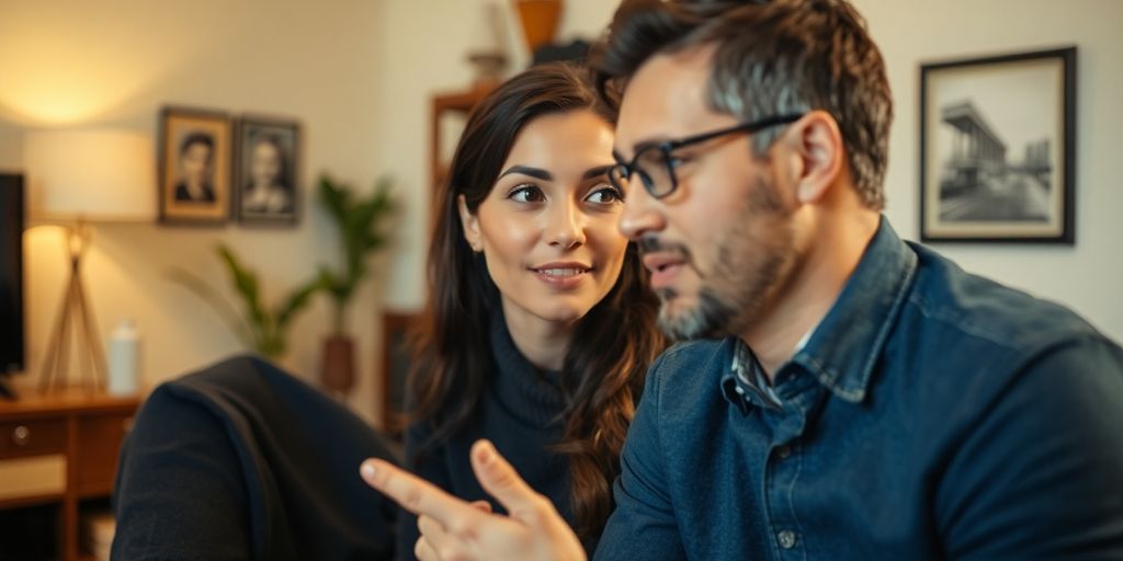 Person negotiating rent in a cozy apartment setting.