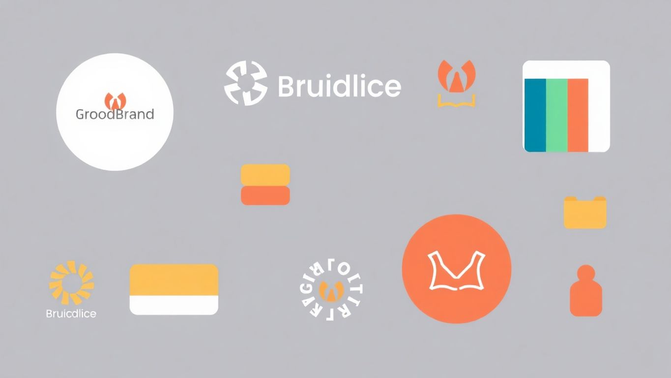 Elementer av en sterk merkevare i illustrasjoner.