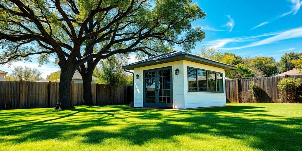 Custom shed, Fort Worth, Texas, backyard