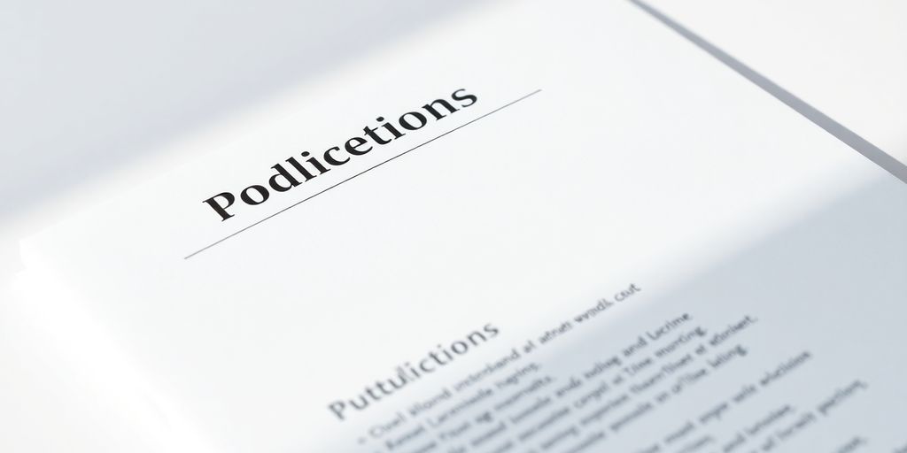 Open resume with publications section.