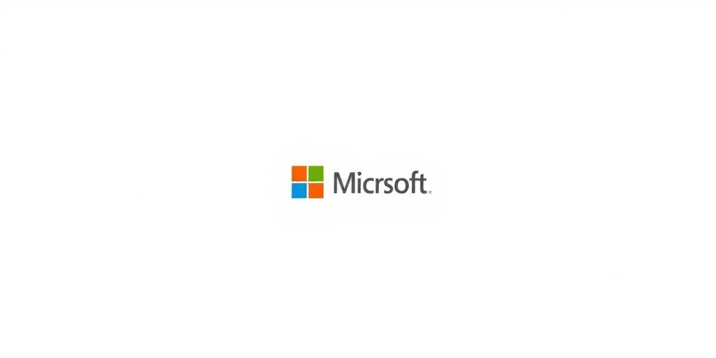 Minimalist Microsoft logo on a clean white background