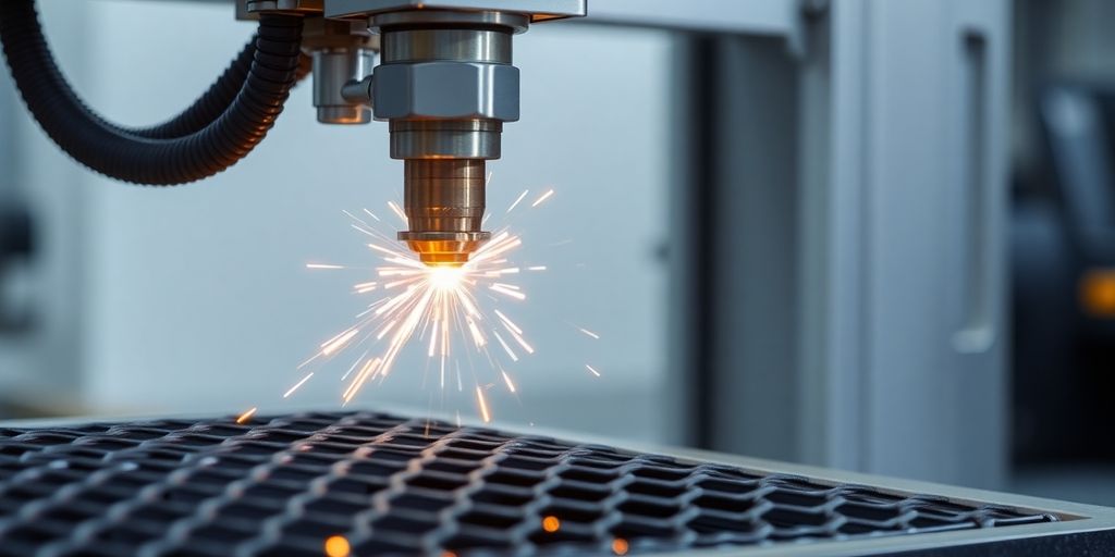 Advanced welding machine optimizing mesh components.