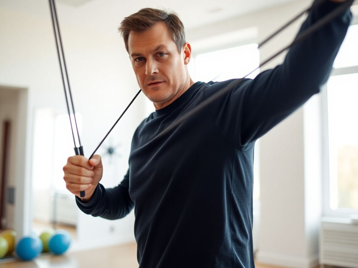 Persoană activă, exerciții de recuperare medicală.