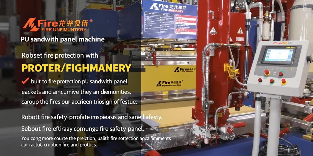 PU sandwich panel machine with advanced fire protection features.