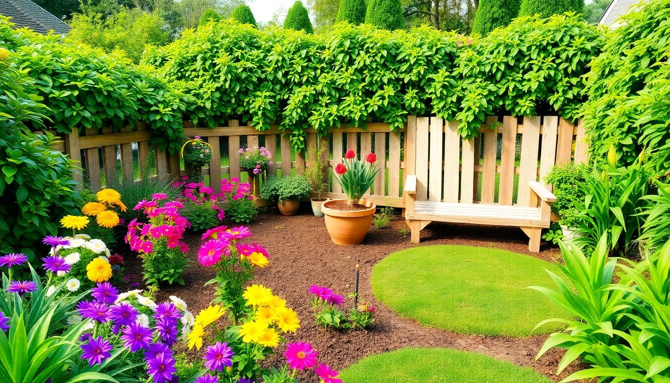 Child-friendly garden with play and planting areas.