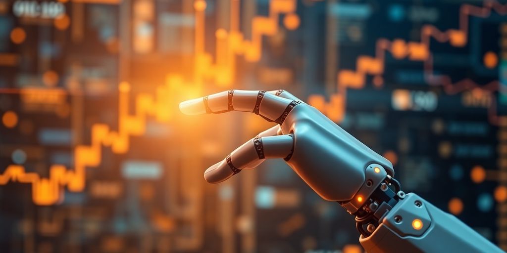 Automated trading decisions with digital interfaces.