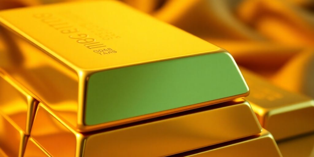 Lingots d'or brillants empilés sur une surface élégante.