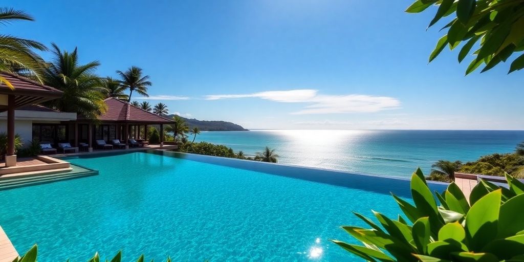 Luxury Phuket villa with infinity pool and sea view.