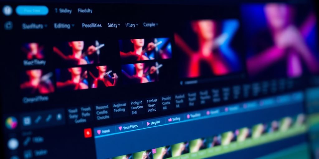 Filmora video editing software interface.