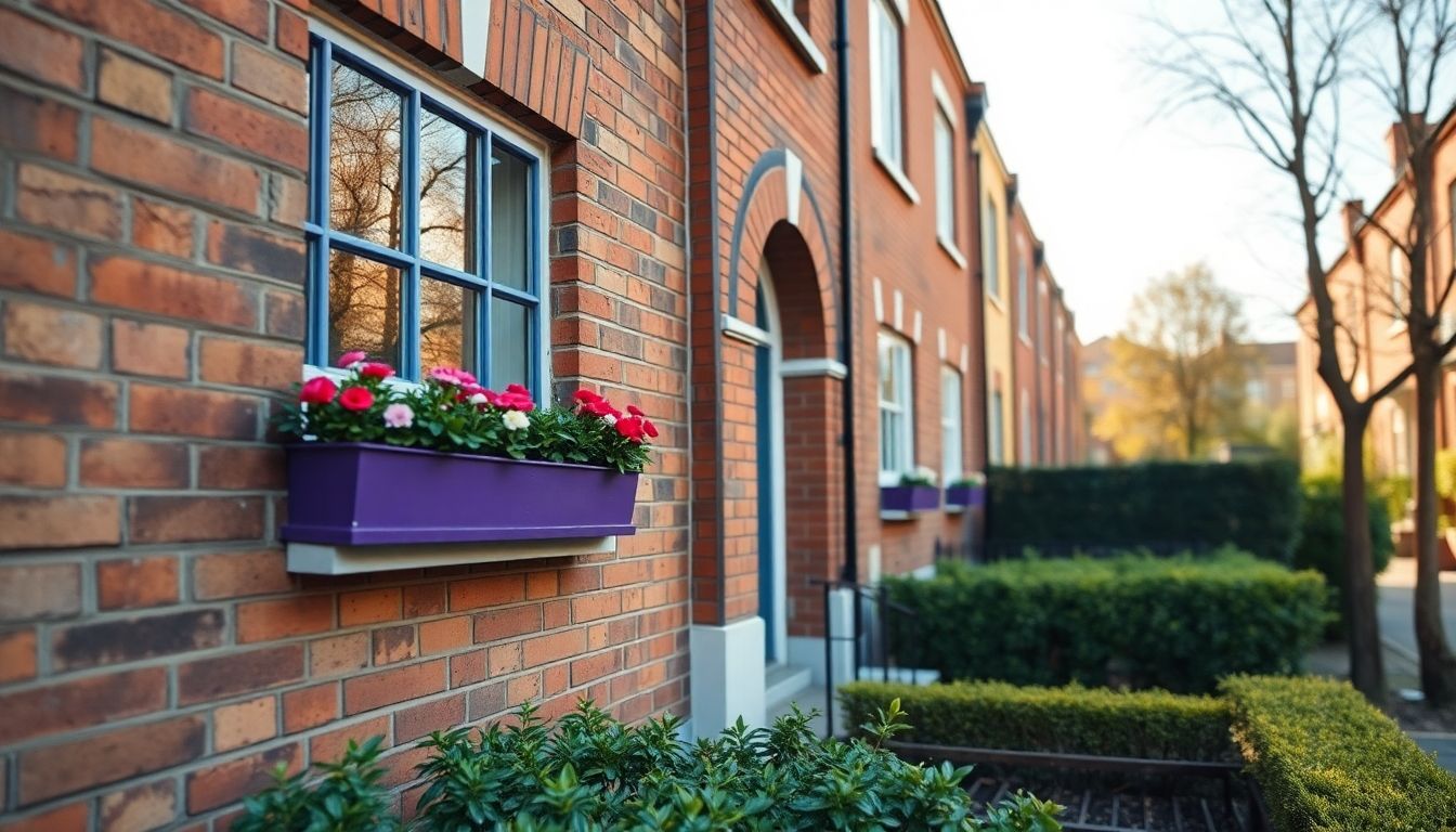 Well-maintained London property with tidy garden and windows.