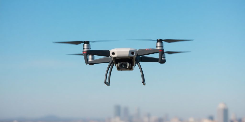 Drone volant entre Metz et Thionville.