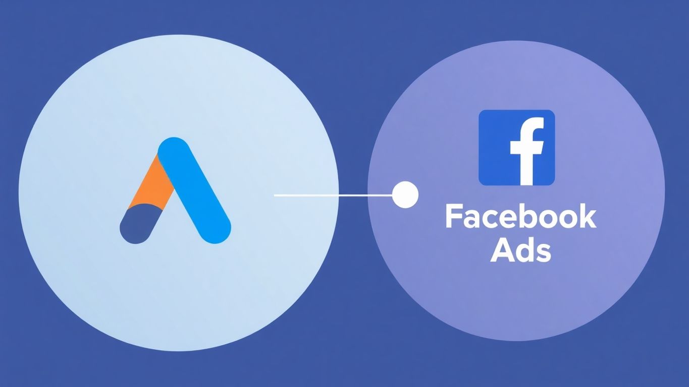 Integrasjon av markedsføringsverktøy mellom Google og Facebook.