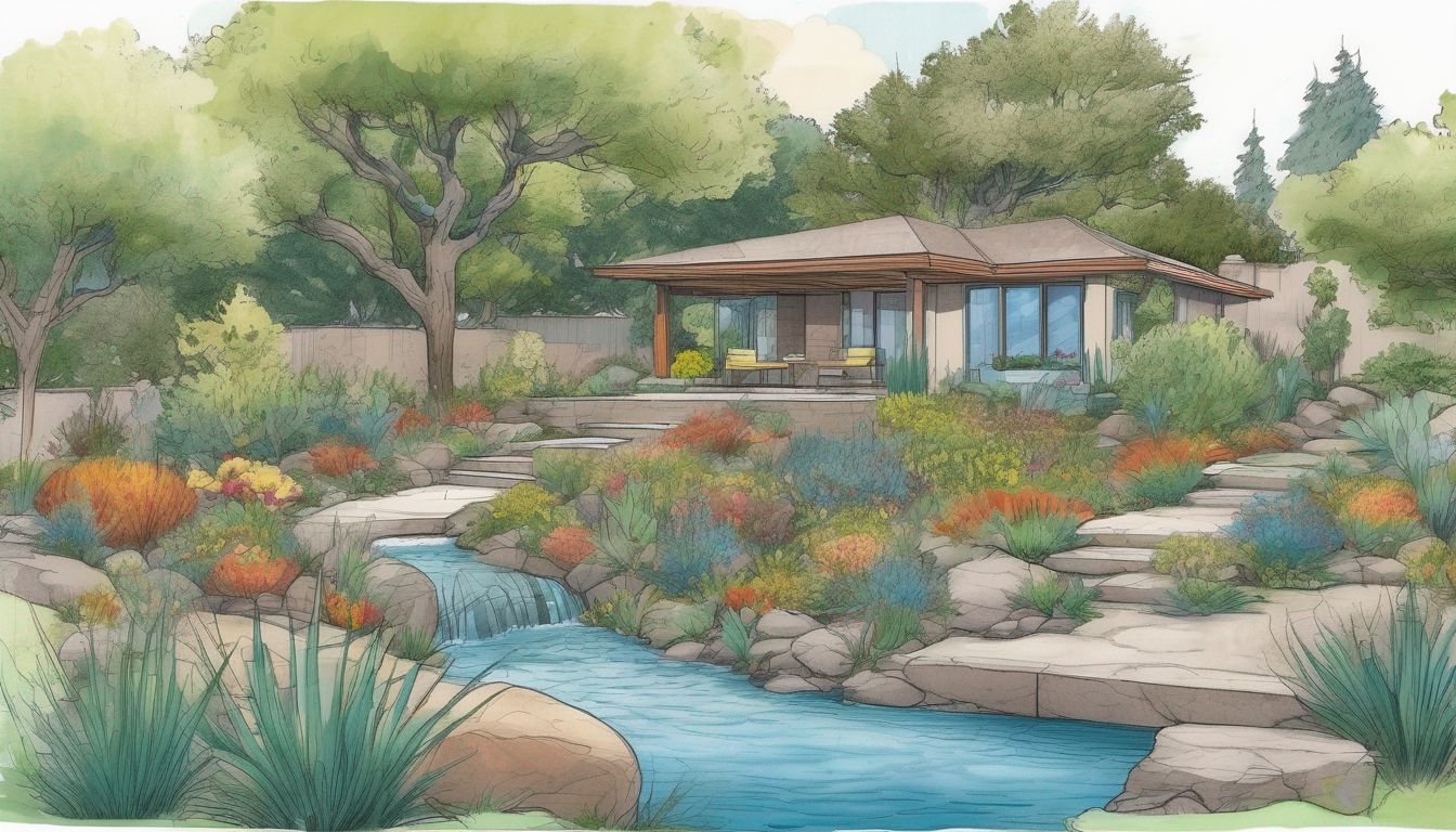 sustainable landscape with water conservation techniques