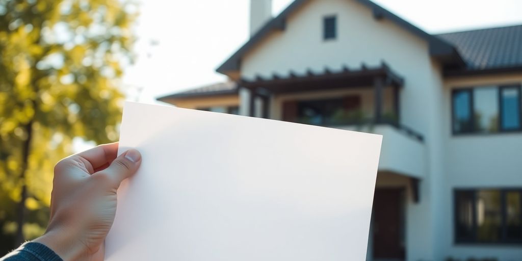 Huis met waardepapieren in de hand