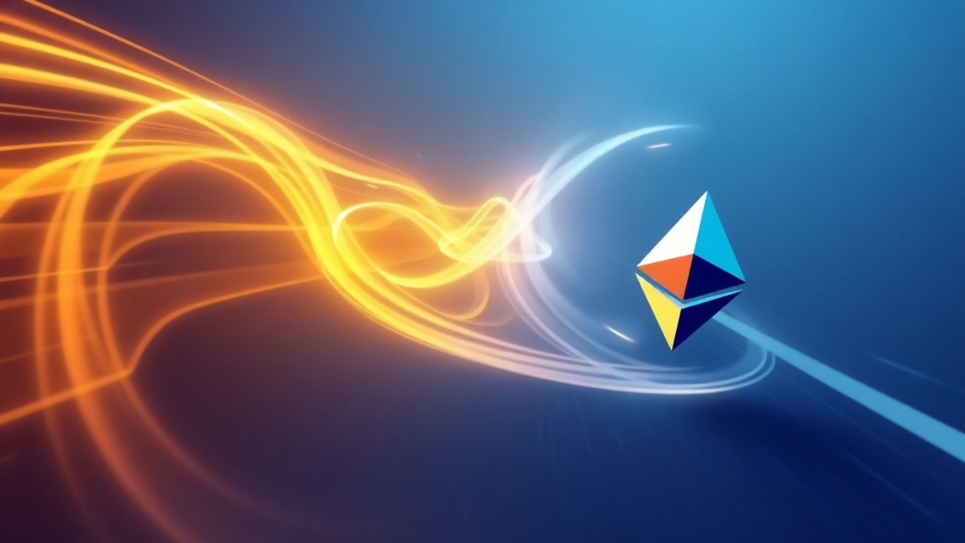 Solana and Ethereum blockchains in a 3D race.