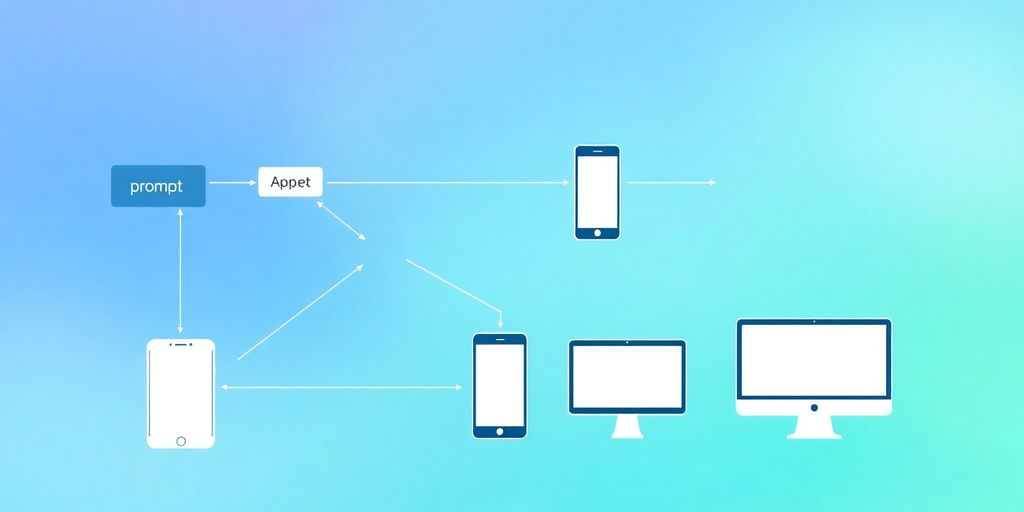 Diagram: code to app on multiple devices