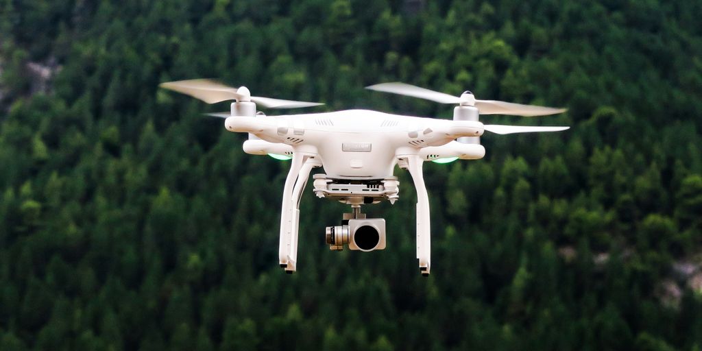 drone flying in sky