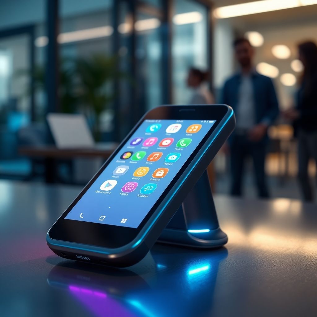 Futuristic personal assistant device replacing traditional smartphones.