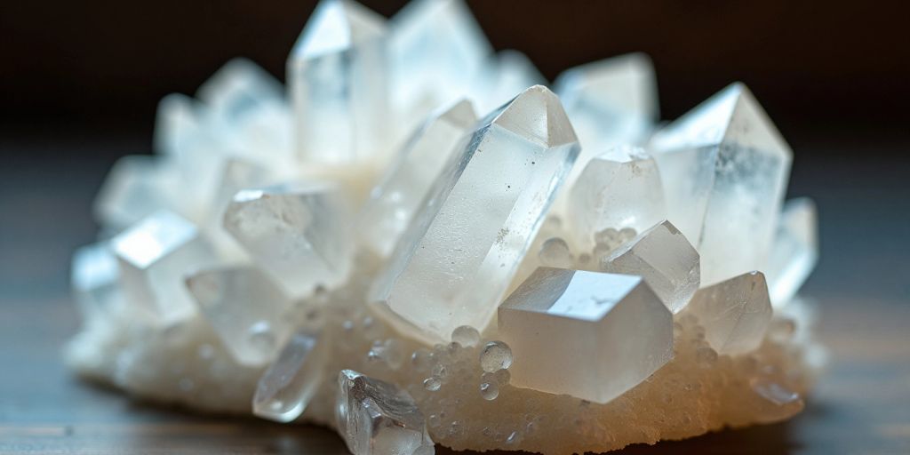 Cristallo di calcite bianco e lucido