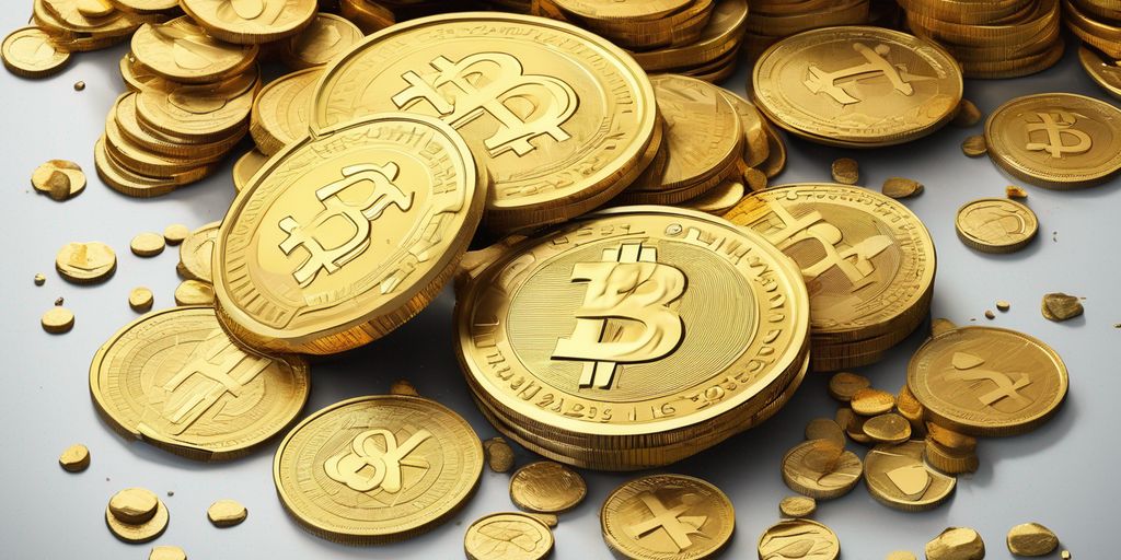gold coins and inflation graph