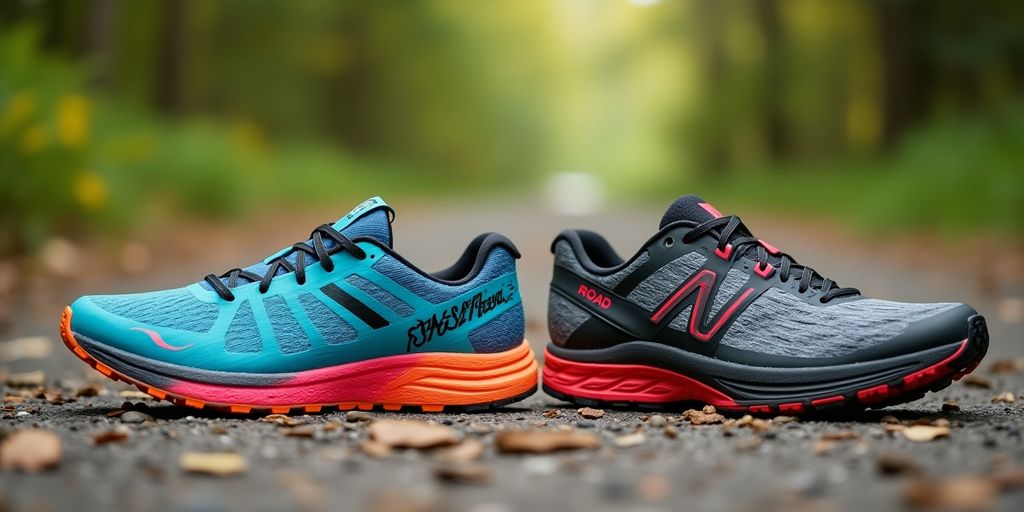 Vergleich von Straßen- und Trailrunning-Schuhen