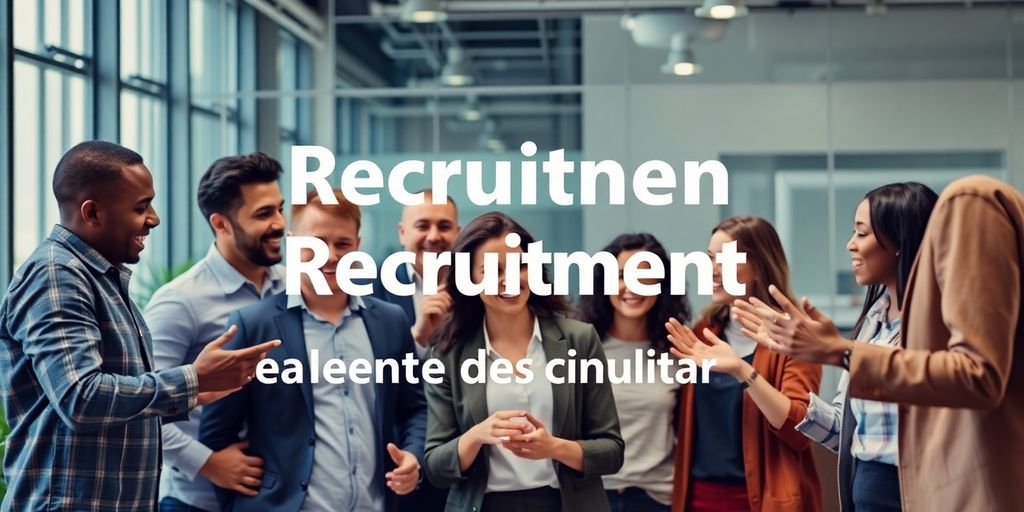 Professionnels en recrutement collaborant dans un bureau moderne.