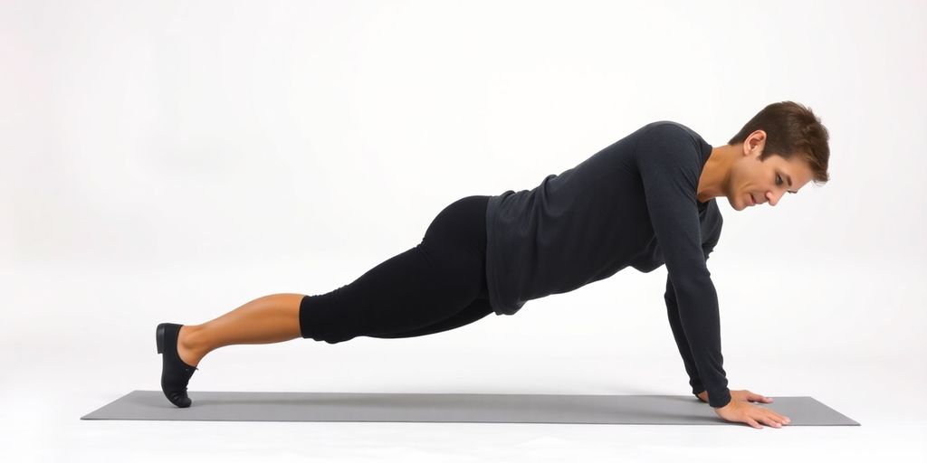 Person holding a side plank exercise pose.