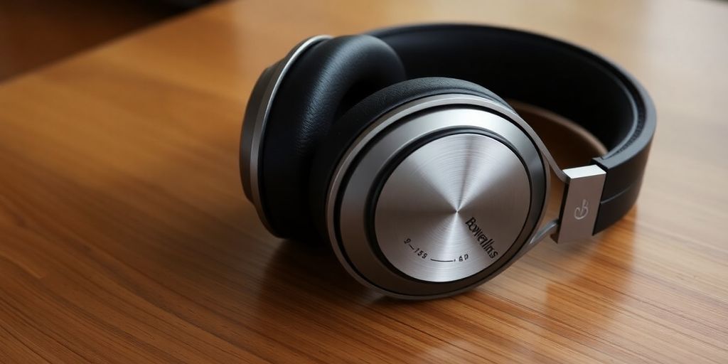 Bowers & Wilkins PX7 S2 Kopfhörer auf einem Tisch.