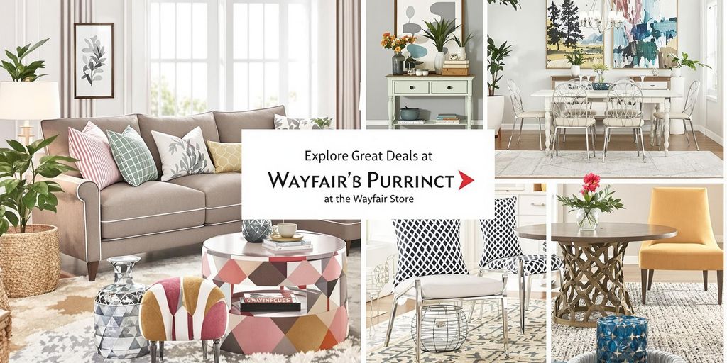 Collage of stylish home furnishings in an inviting setting.