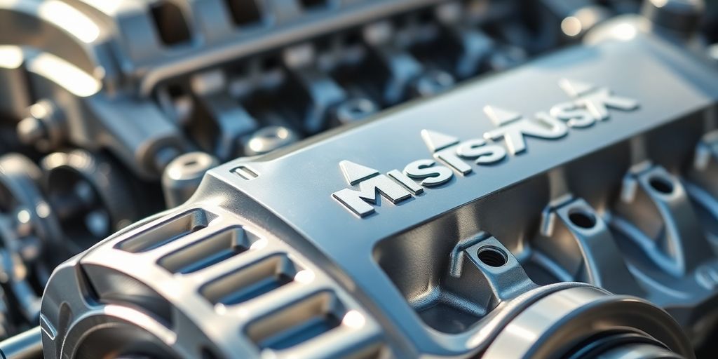Clean, new Mitsubishi engine parts