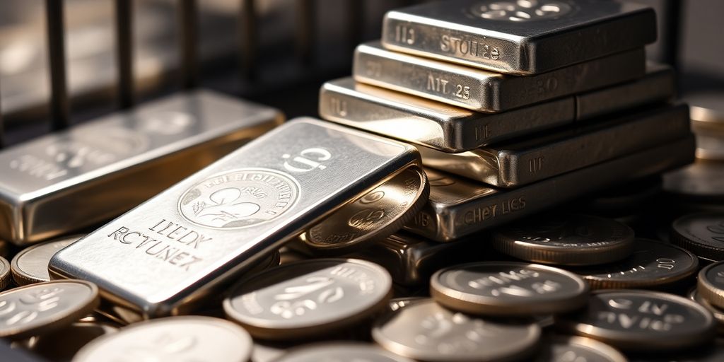 Lingots et pièces d'argent