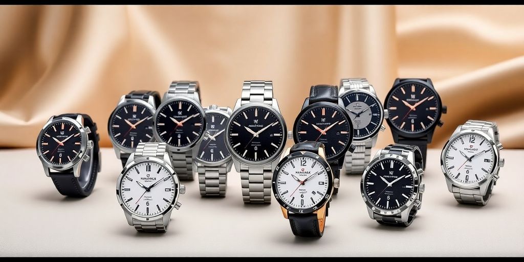 Različiti modeli satova Naviforce na elegantnoj podlozi.