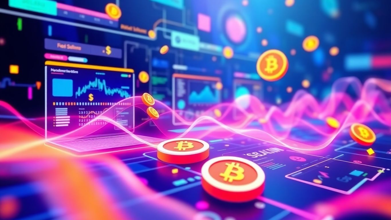 3D illustration of Solana DEX trading interfaces