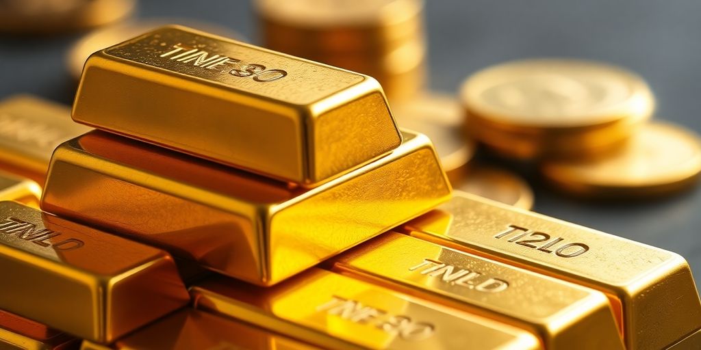 Gold bullion on coins