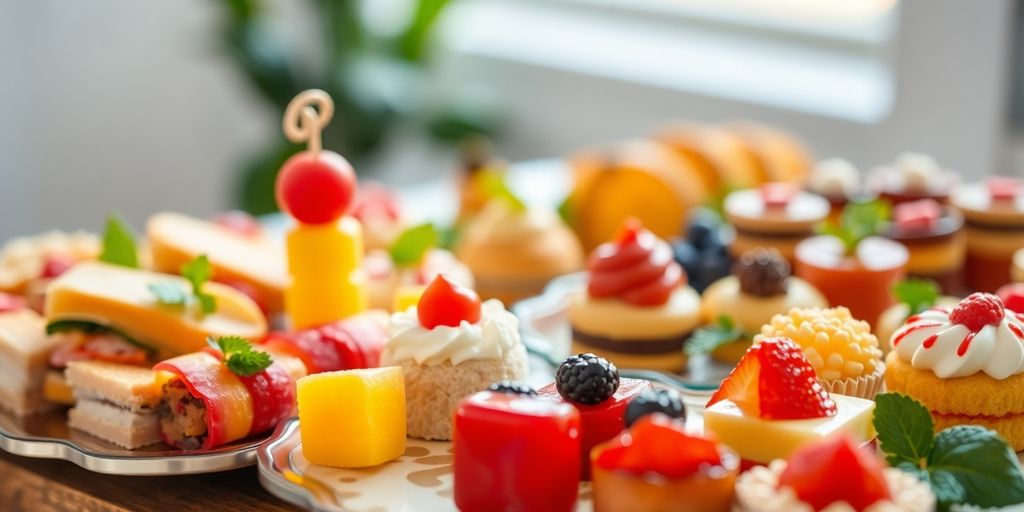 ของว่างจัดเบรคหลากหลายสีสันน่ารับประทาน