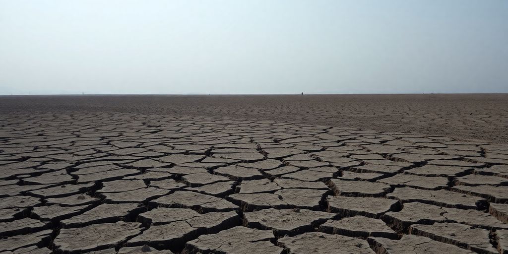 Barren landscape affected by climate change and stress.