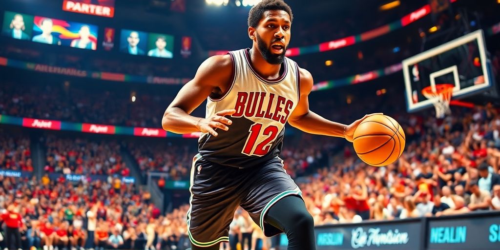 Kyrie Irving dribbling the basketball during a game.