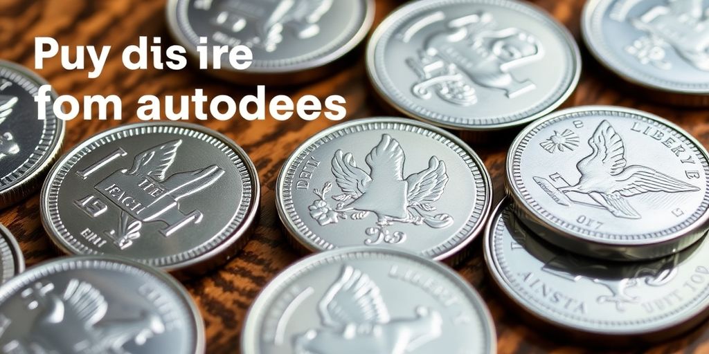 Monnaie en argent sur une surface en bois.
