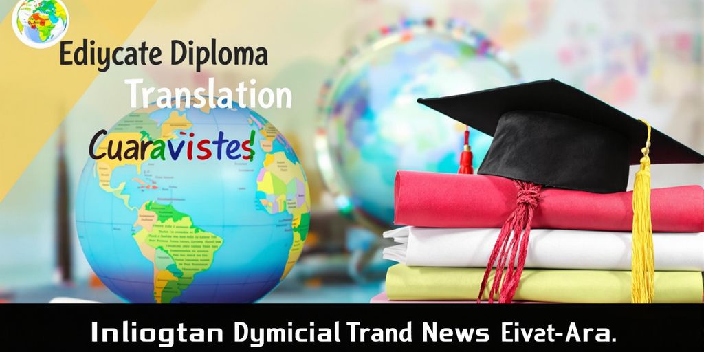 Diploma ve mezuniyet şapkası ile dünya resmi.