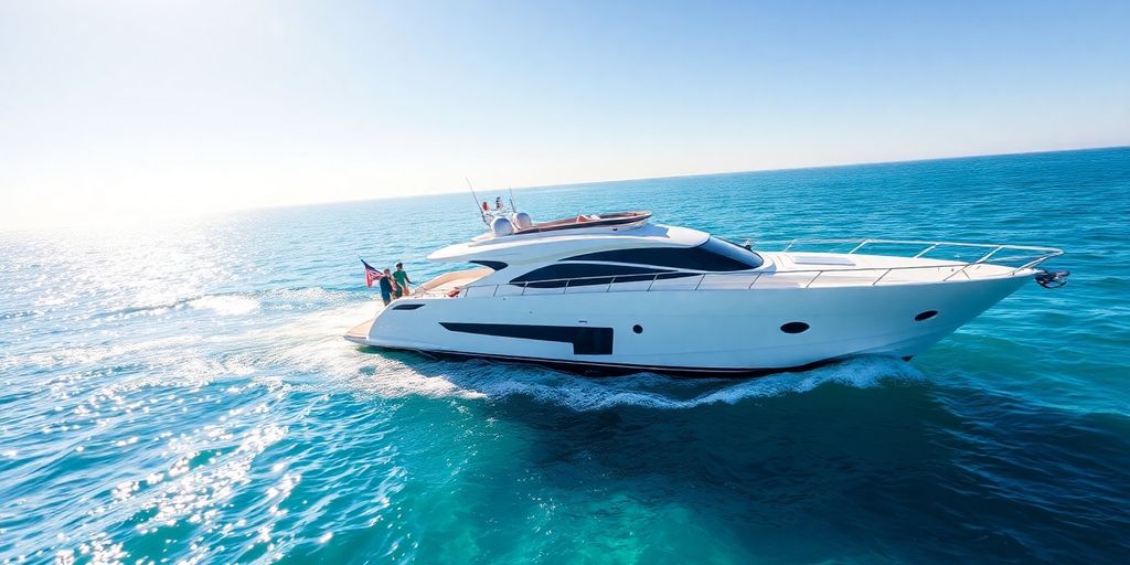 Luxury yacht sailing in Cabo San Lucas waters.