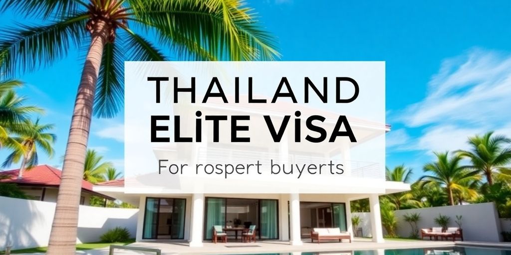 Luxury villa in Thailand ideal for Elite Visa buyers.