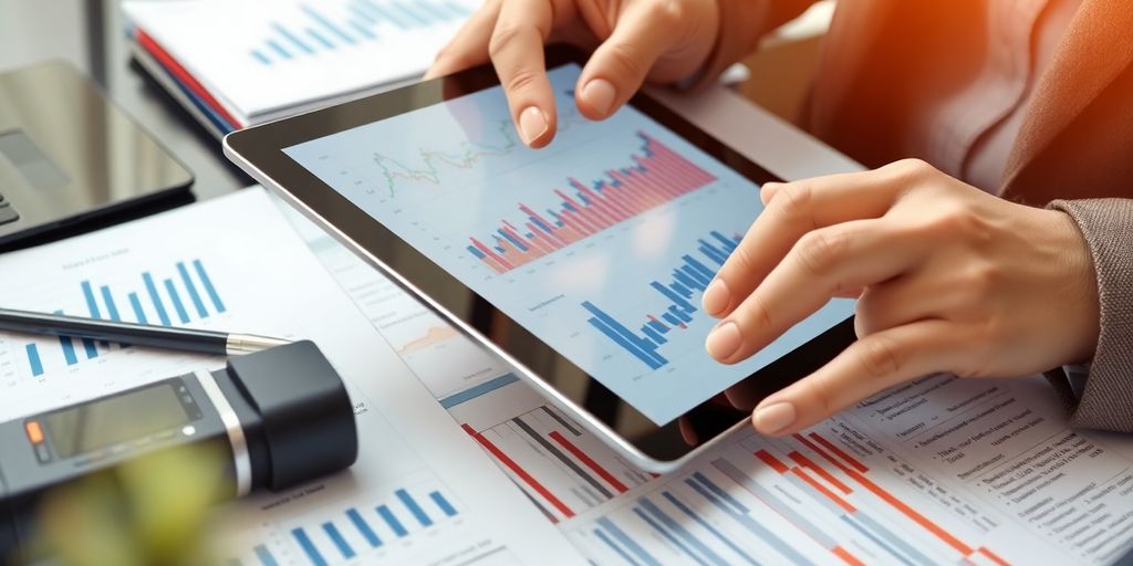 Financial professional analyzing data for risk management strategies.