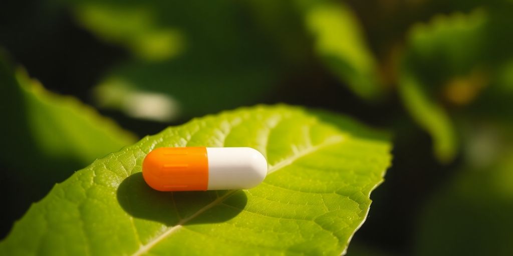 Suboxone pill on a leaf