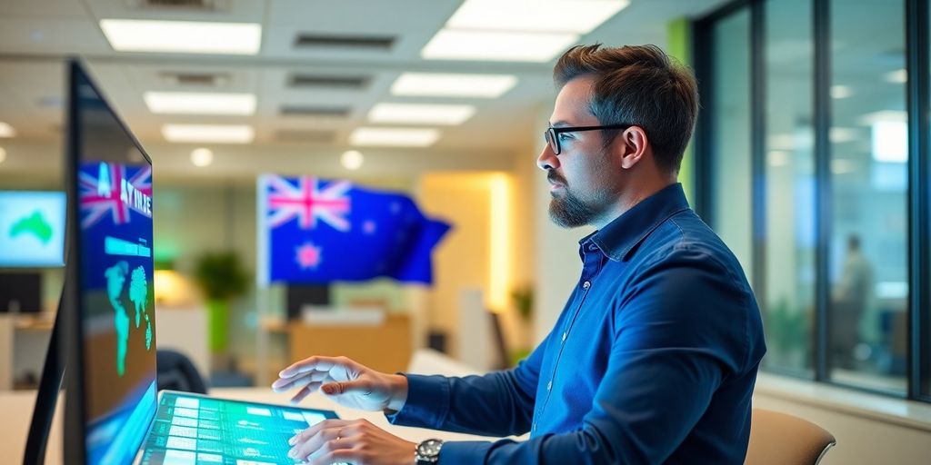 Australian business owner using AI tools.