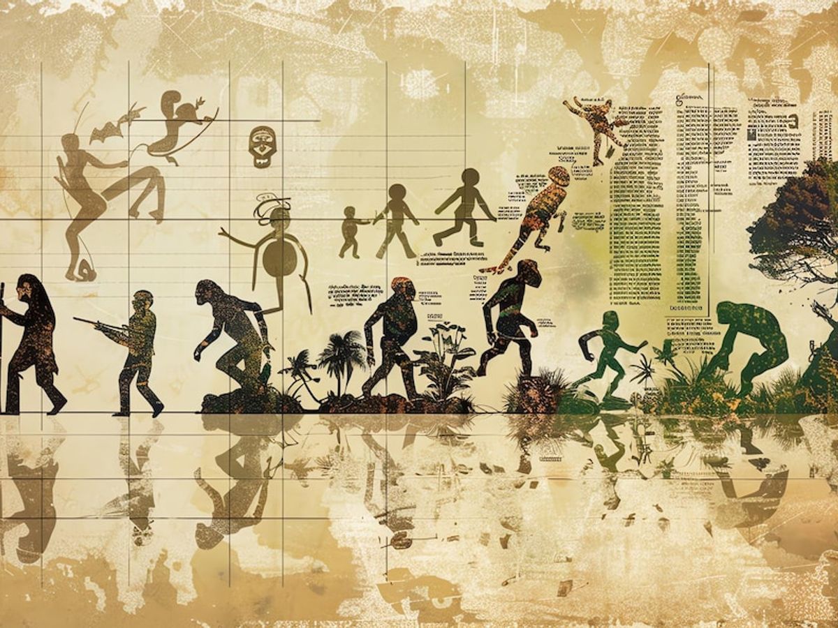 human evolution illustration